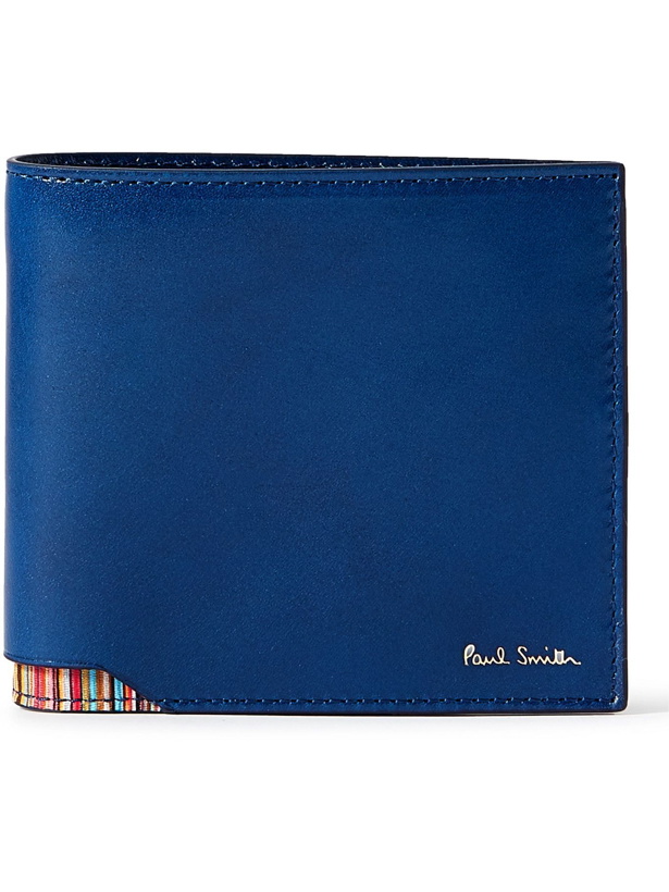Photo: PAUL SMITH - Striped Leather Billfold Wallet