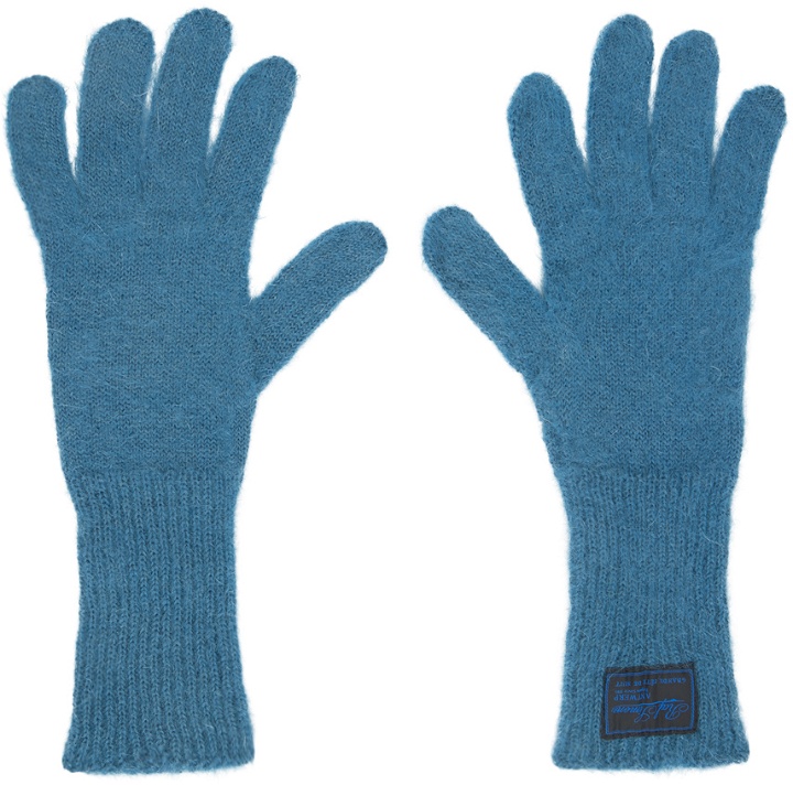 Photo: Raf Simons Blue Brushed Gloves