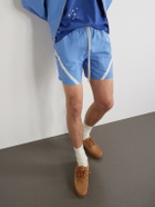 Cherry Los Angeles - Logo-Printed Woven Straight-Leg Shorts - Blue