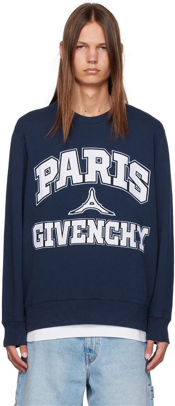 Photo: Givenchy Navy Crewneck Sweatshirt