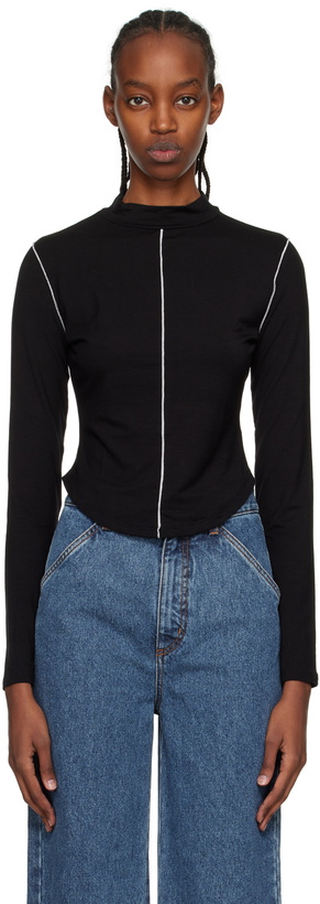 Photo: Reformation Black Stacey Long Sleeve T-Shirt