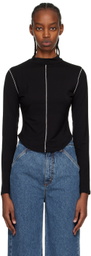 Reformation Black Stacey Long Sleeve T-Shirt