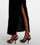 Alessandra Rich Bow-detail cutout velvet gown