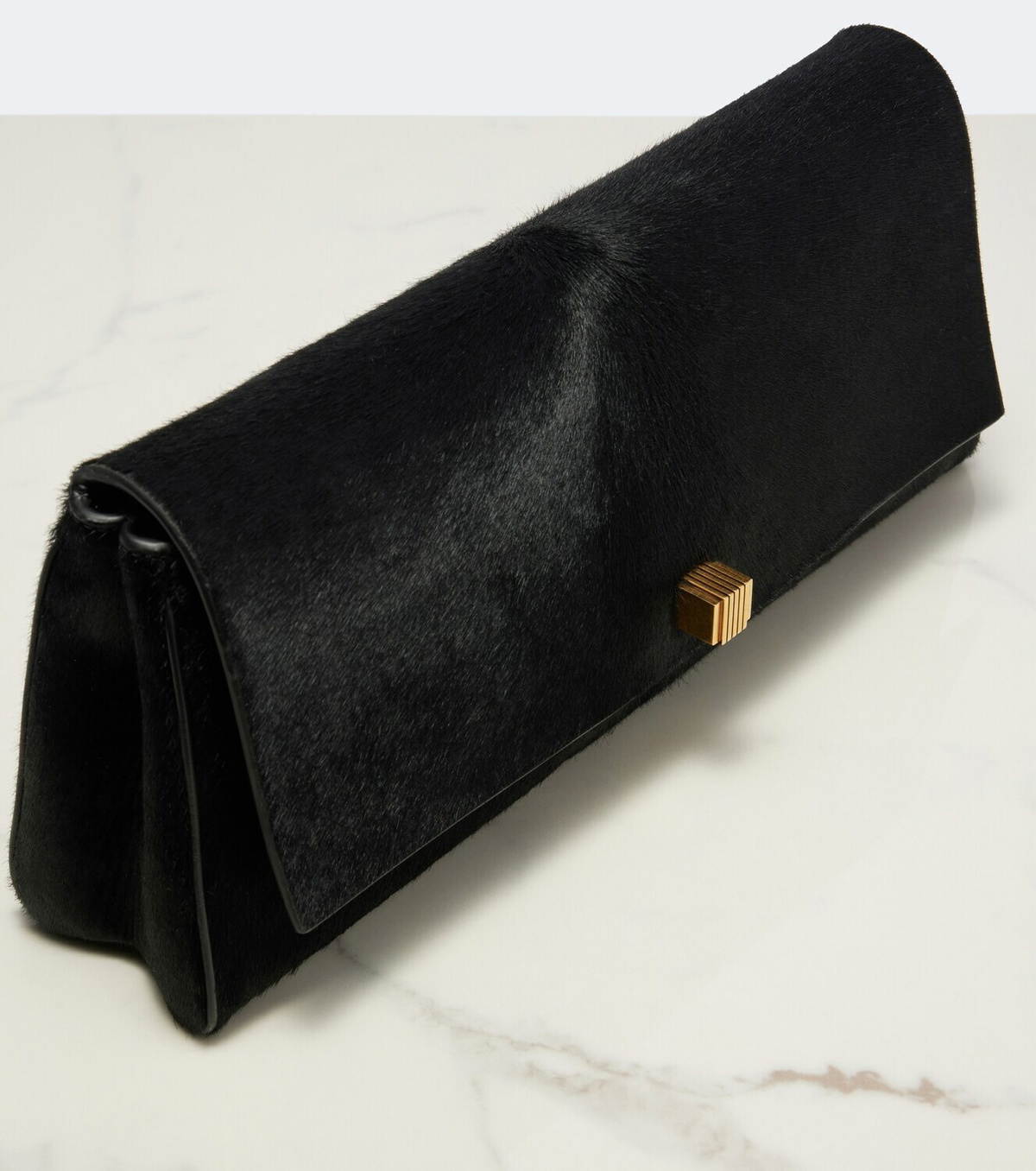 Khaite Audrey Medium calf hair clutch