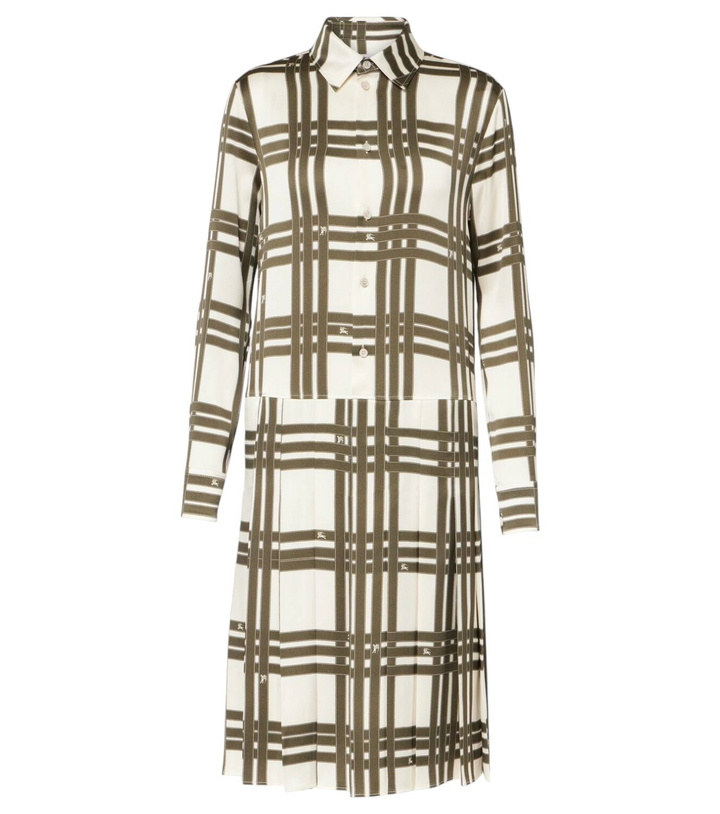Photo: Burberry Ribbon Check silk shirt dress