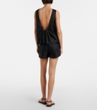Loulou de Saison Cabo silk satin shorts