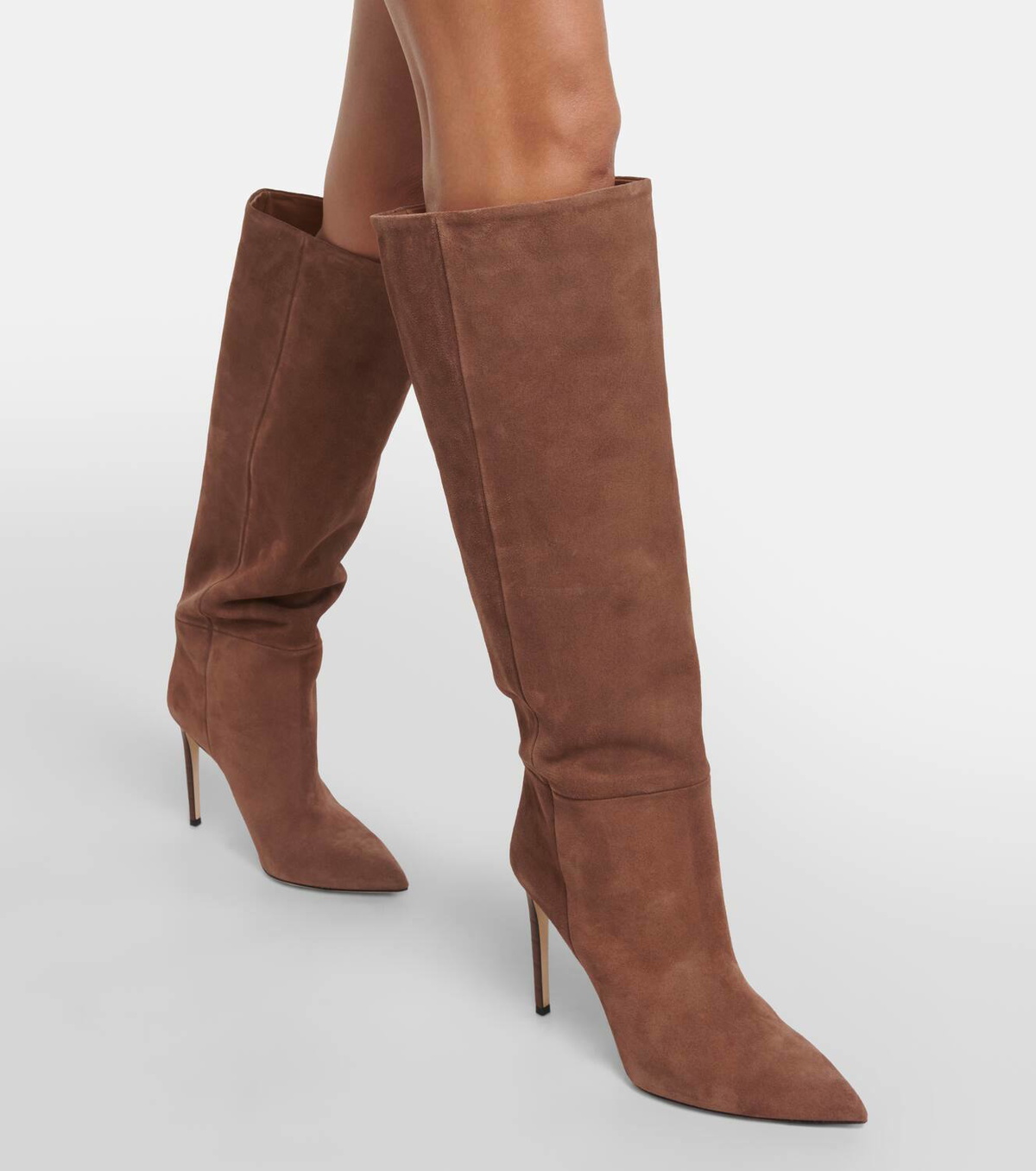 シューズ・サンダルその他 Paris Texas Tall boots in chocolate-coloured suede Paris Texas Suede knee-high boots Paris Texas