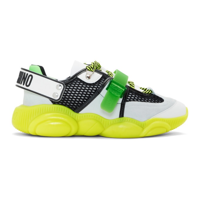 Photo: Moschino Green Fluo Teddy Sneakers
