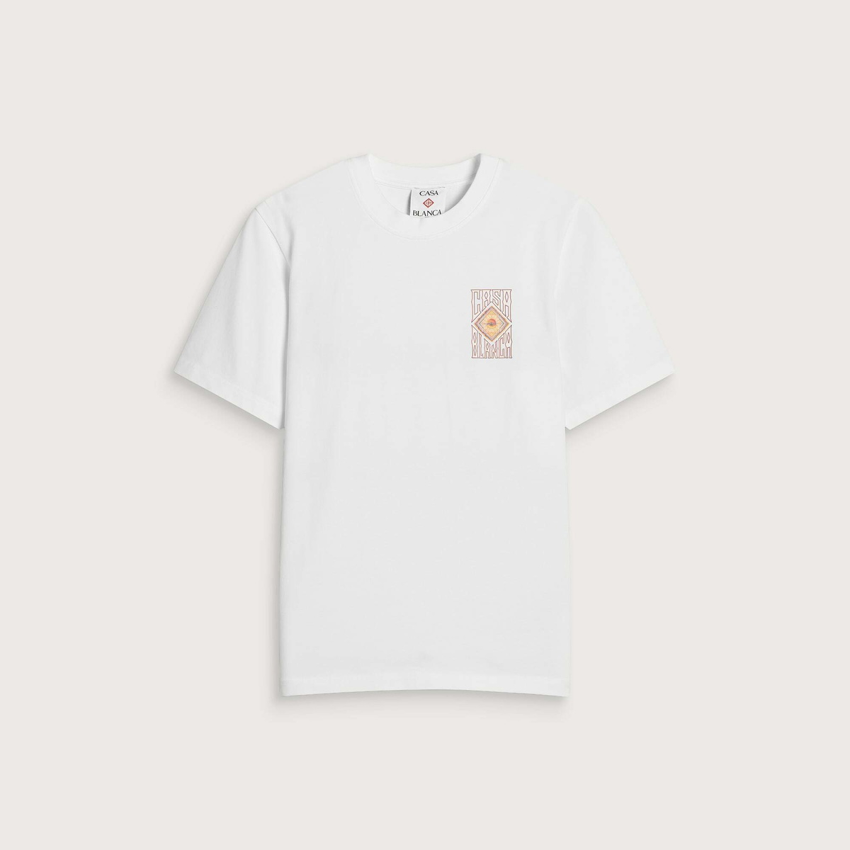 Casablanca Men's Hermons Mirage Printed Classic T-Shirt in White
