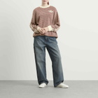 Adidas Women's Knit Jumper in Off White/Collegiate Green/Equipment Red