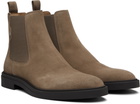 BOSS Brown Suede Chelsea Boots