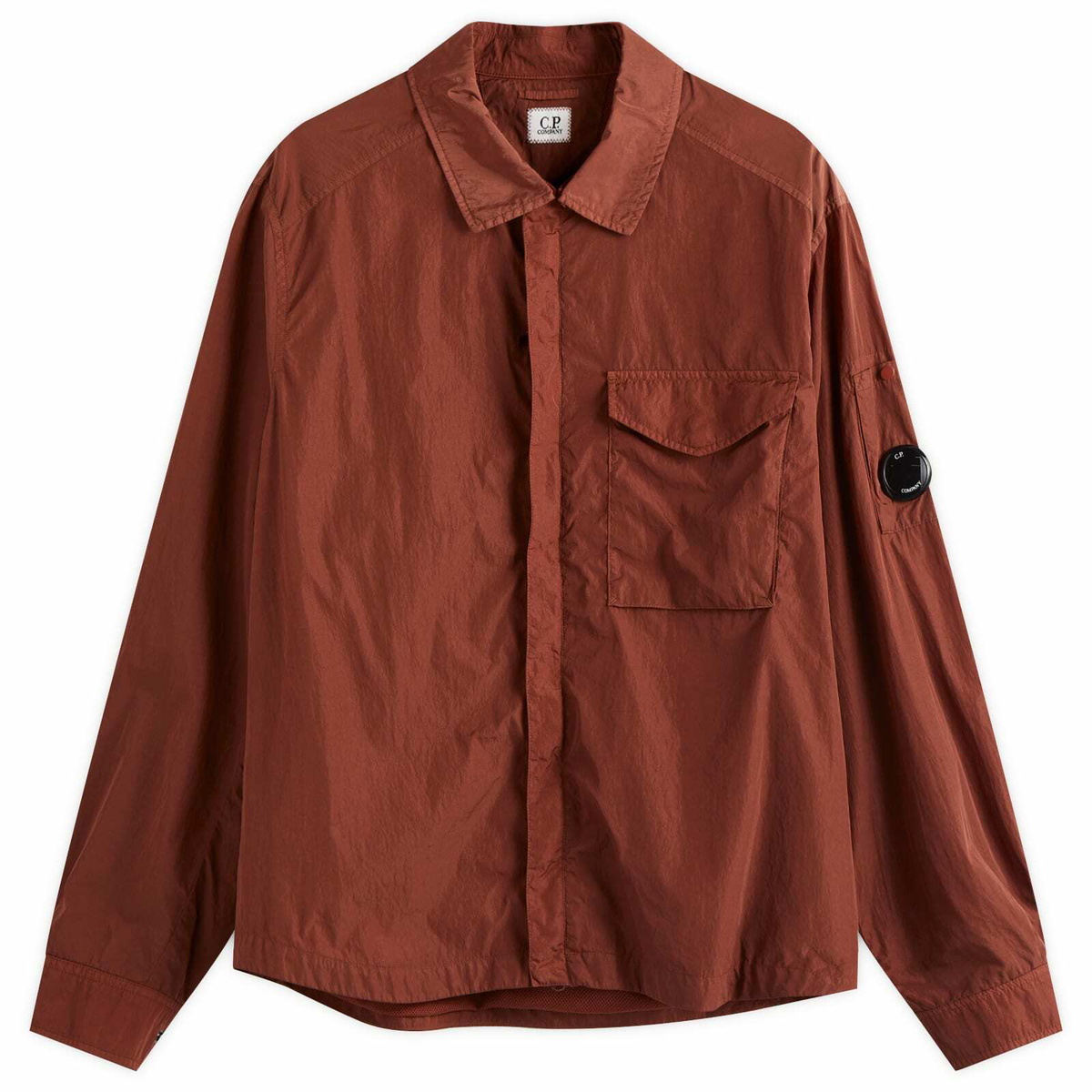 C.P. Company Men's Chrome-R Zip Overshirt in Bronze Green