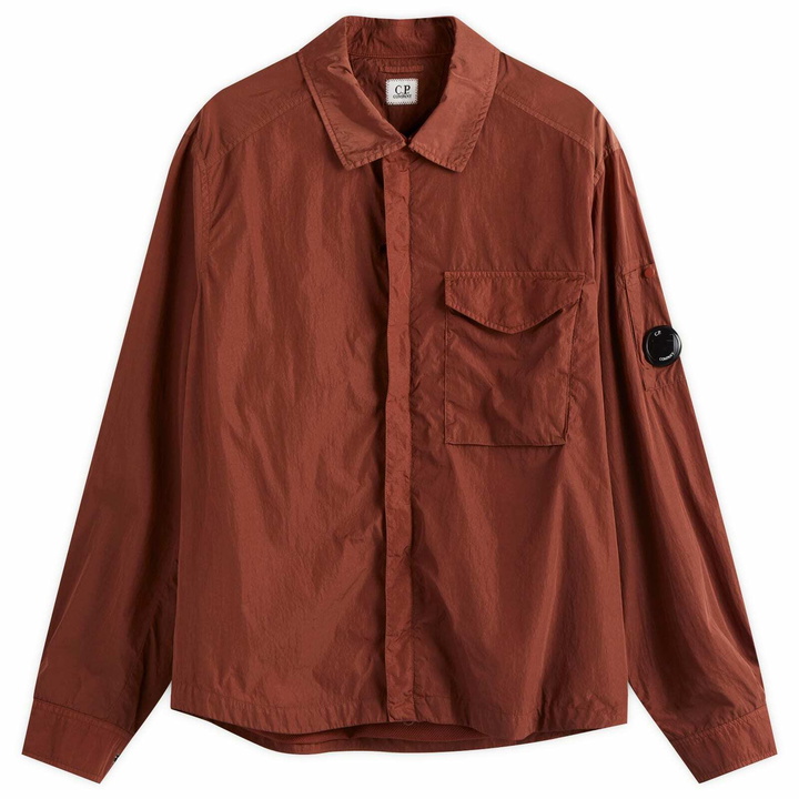 Photo: C.P. Company Men's Chrome-R Full Zip Overshirt in Sable