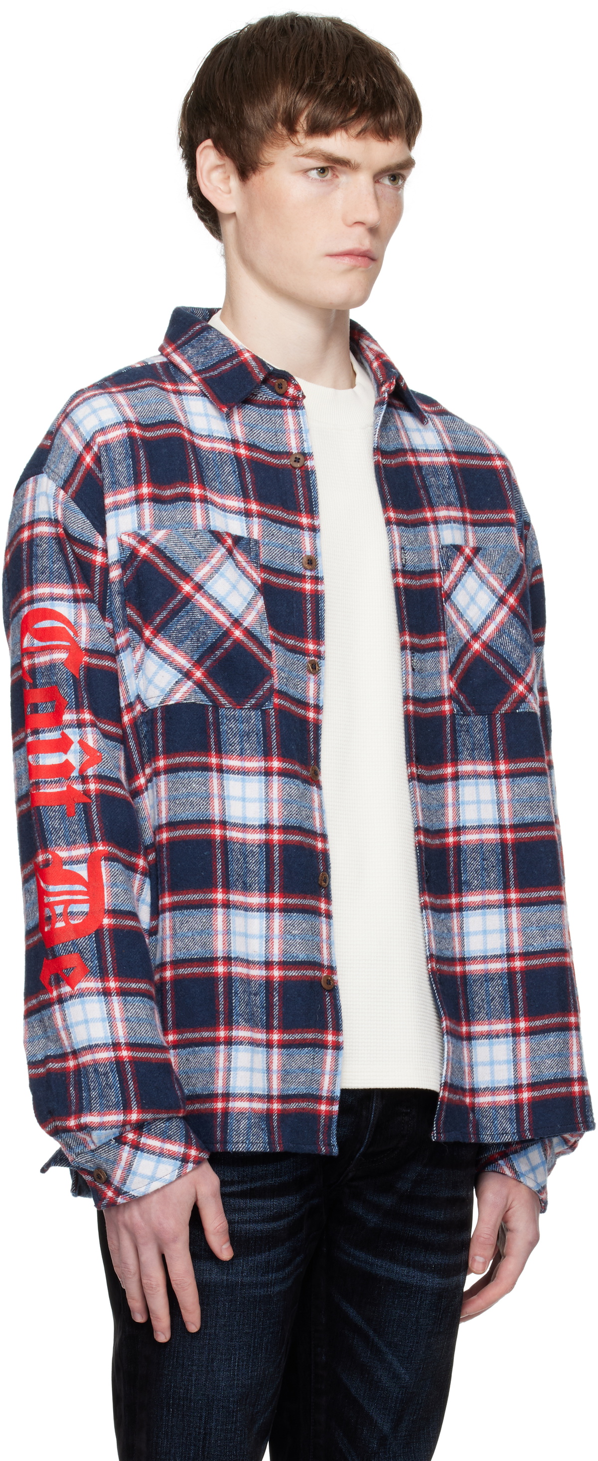 COÛT DE LA LIBERTÉ Red & Blue Brad Long Sleeve Shirt
