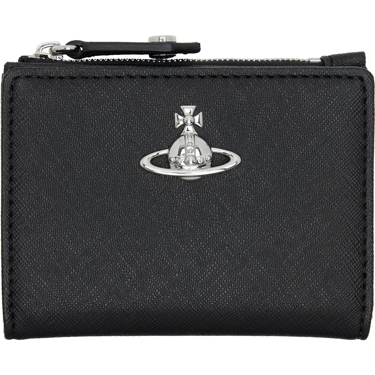 Vivienne Westwood Black Orb Slim Flap Card Holder