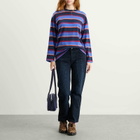 Damson Madder Women's Ali Long Sleeve Stripe T-Shirt in Multi