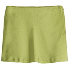 Kijun Women's Polka Dot Satin Mini Skirt in Olive Green