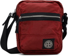 Stone Island Red 9200015 Coated Nylon Metal ECONYL Pouch