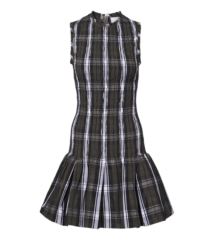 Photo: Patou Checked shirred minidress