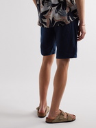 NN07 - Crown Straight-Leg Linen Shorts - Blue