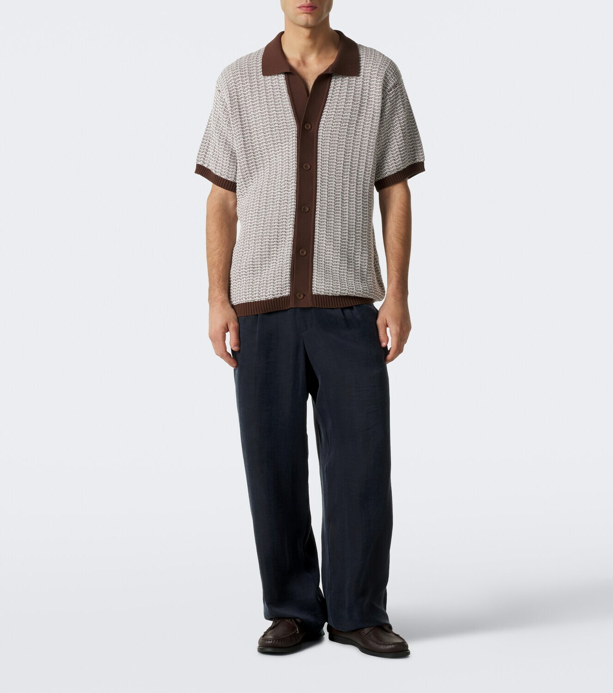 Frescobol Carioca Pinto crochet cotton shirt