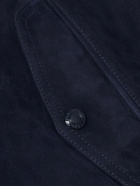 TOM FORD - Suede Harrington Jacket - Blue