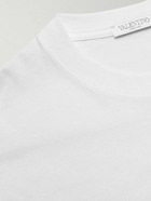 Valentino - Slim-Fit Logo-Print Cotton-Jersey T-Shirt - White