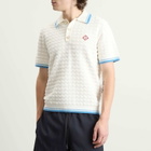 Casablanca Men's Boucle Polo in White