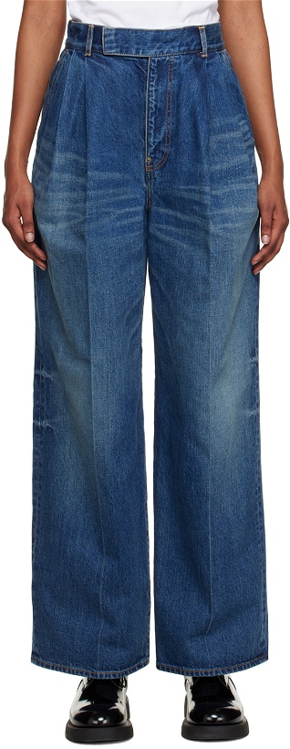 Photo: UNDERCOVER Indigo Pleated Jeans