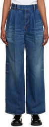 UNDERCOVER Indigo Pleated Jeans