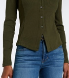 Veronica Beard Cordis ribbed-knit cotton-blend cardigan
