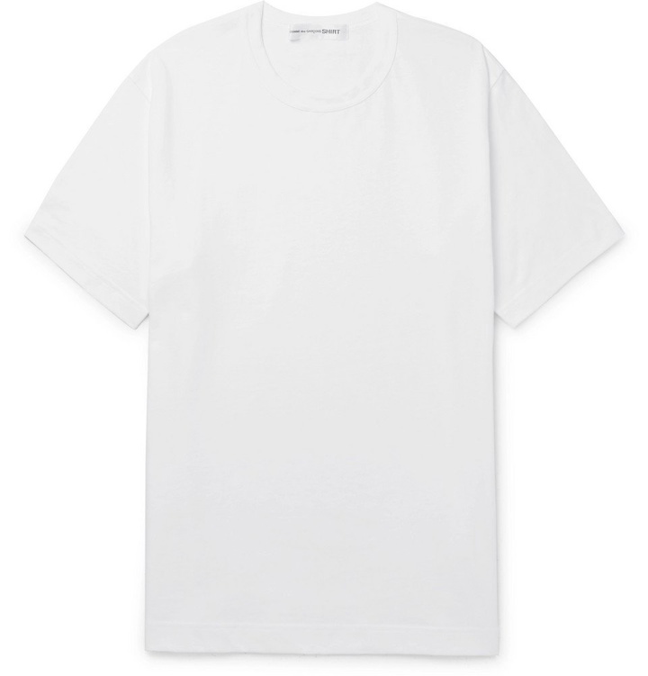 Photo: Comme des Garçons SHIRT - Cotton-Jersey T-Shirt - White