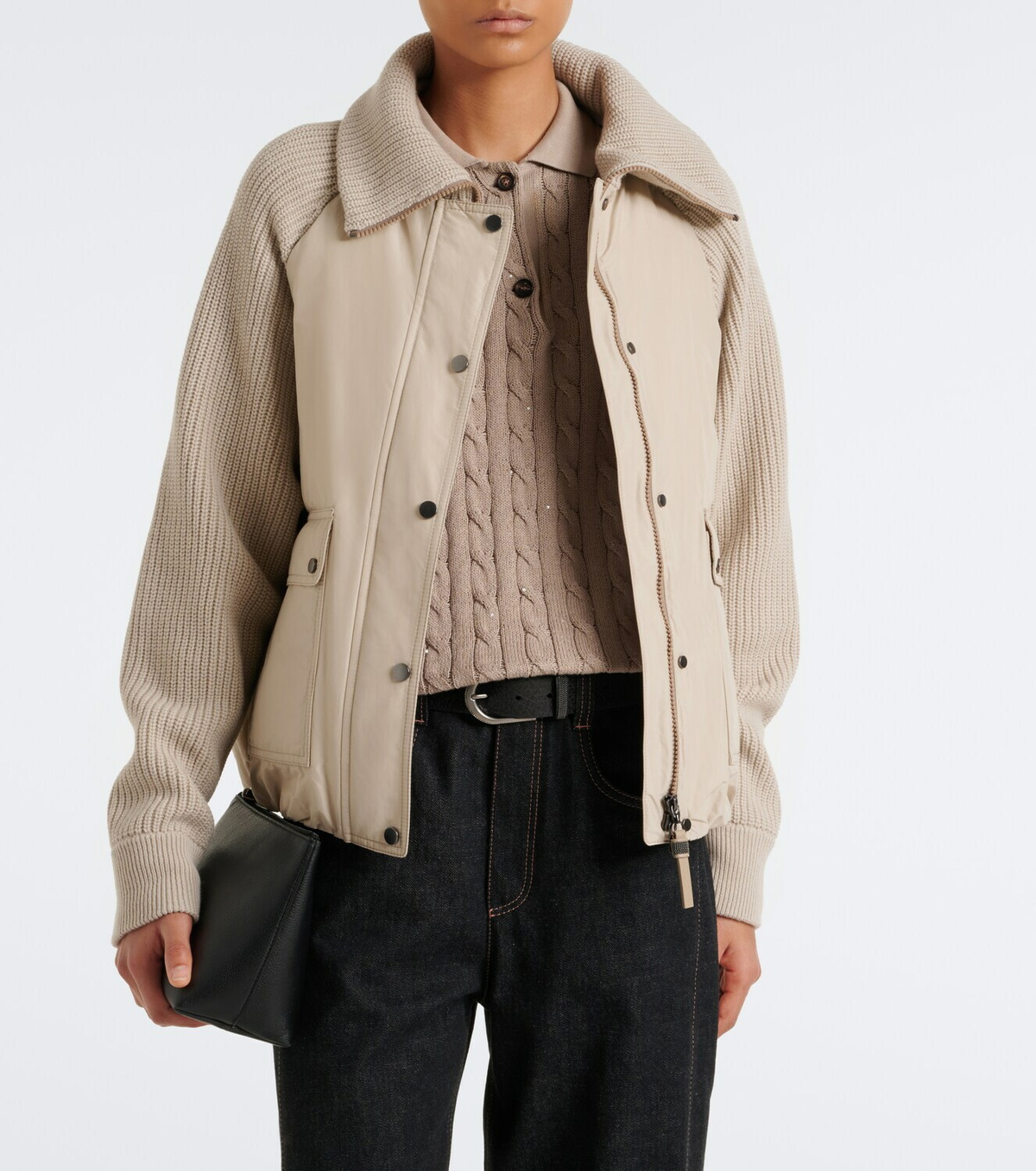 Brunello Cucinelli Wool, cashmere, and silk down jacket