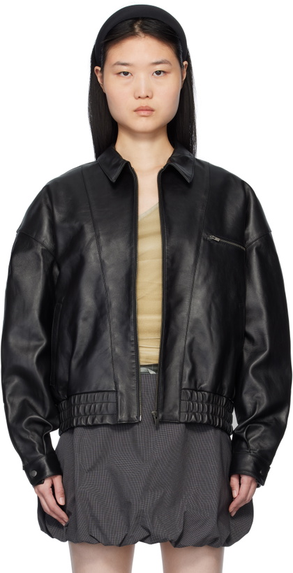 Photo: Paloma Wool Black Lora Leather Jacket