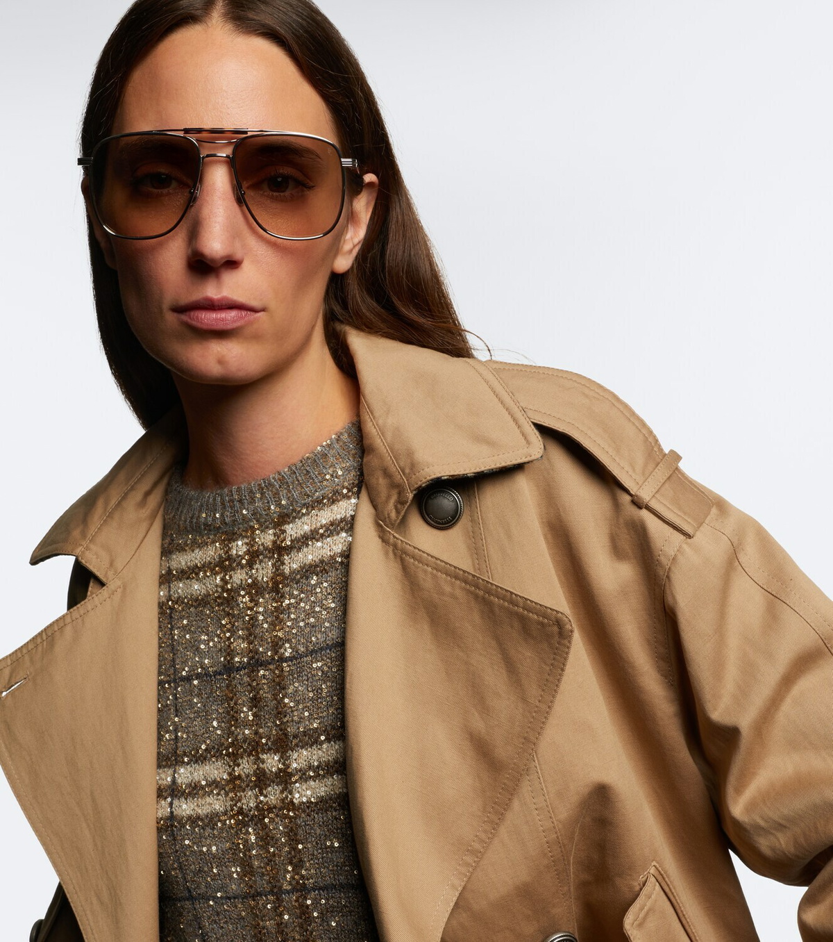 Brunello Cucinelli Sartorial Sunset aviator sunglasses