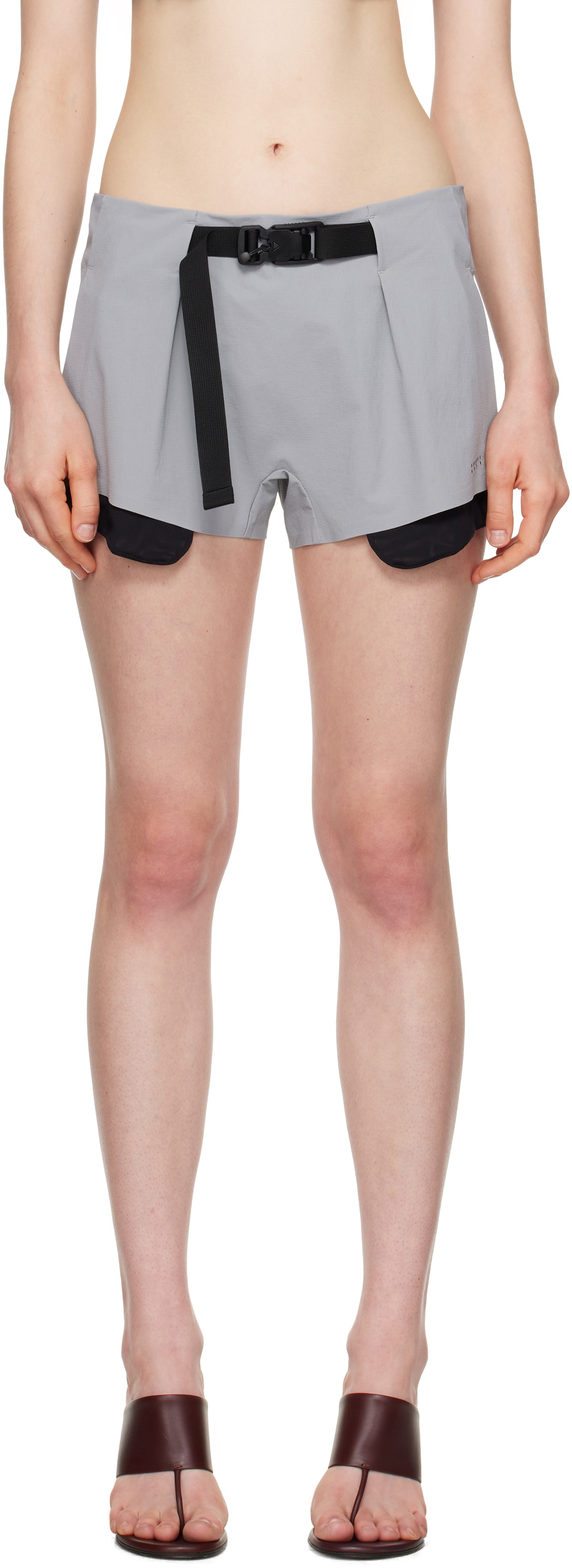 JOHANNA PARV Grey Belted Shorts