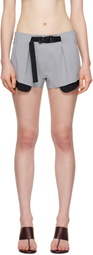 JOHANNA PARV Grey Belted Shorts