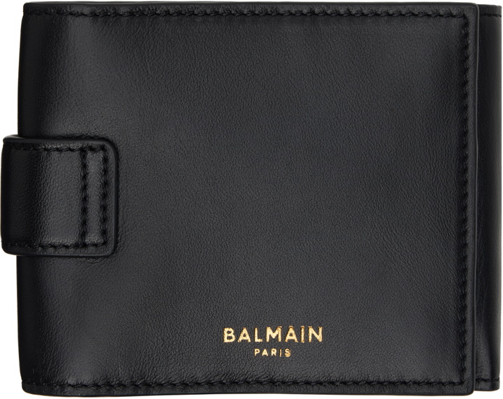 Photo: BALMAIN Black Pulse Trifold Lambskin Wallet