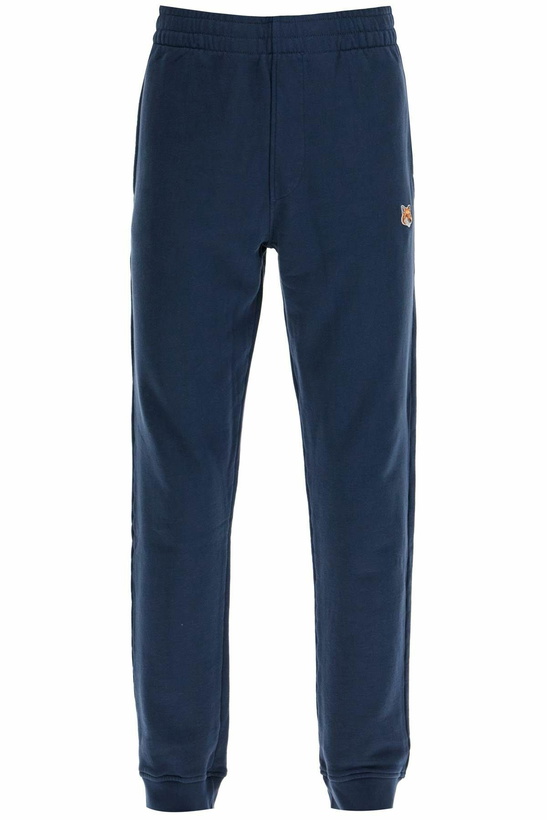 Photo: MAISON KITSUNE fox head joggers Blue