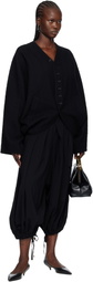Y's Black Cable JQ Knit Dolman Sleeve Jacket