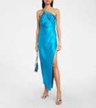 The Sei One-shoulder silk satin midi dress
