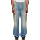 MM6 Maison Margiela Blue Straight-Leg Jeans