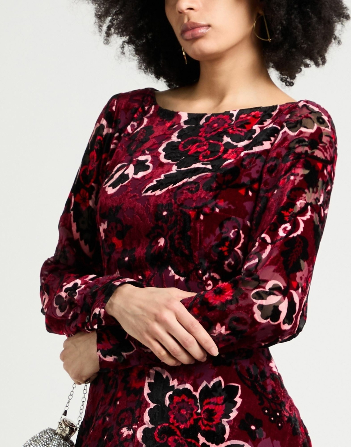 Talbot Runhof Womens Midi dress Burgundy