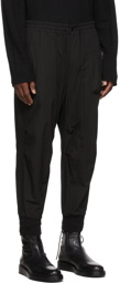 The Viridi-anne Black Garment Dye Cotton Jogger Trousers