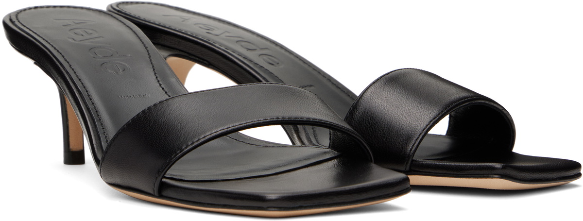 Aeyde Black Ilvy Leather Mules