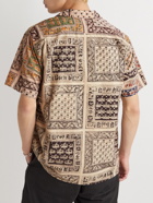 Beams Plus - Camp-Collar Printed Cotton Shirt - Brown