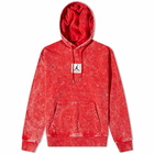 Air Jordan Men's Washed Fleece Popover Hoody in Fire Red