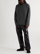 Nanushka - Zad Oversized Woven Half-Zip Sweater - Gray