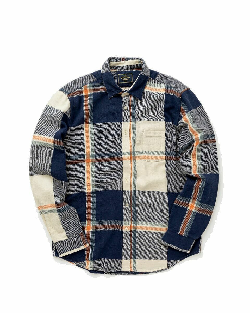 Photo: Portuguese Flannel Tape Blue/Beige - Mens - Longsleeves