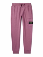 Stone Island - Tapered Logo-Appliquéd Cotton-Jersey Sweatpants - Purple